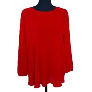 Adrianna Papell Tunic Blouse Ribbed Knit Large
